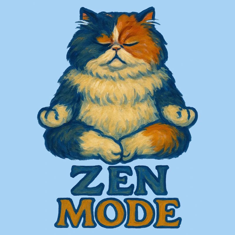Zen-Katze im Ruhemodus