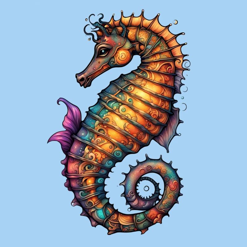 Ornamentseepferdchen Farbmeer