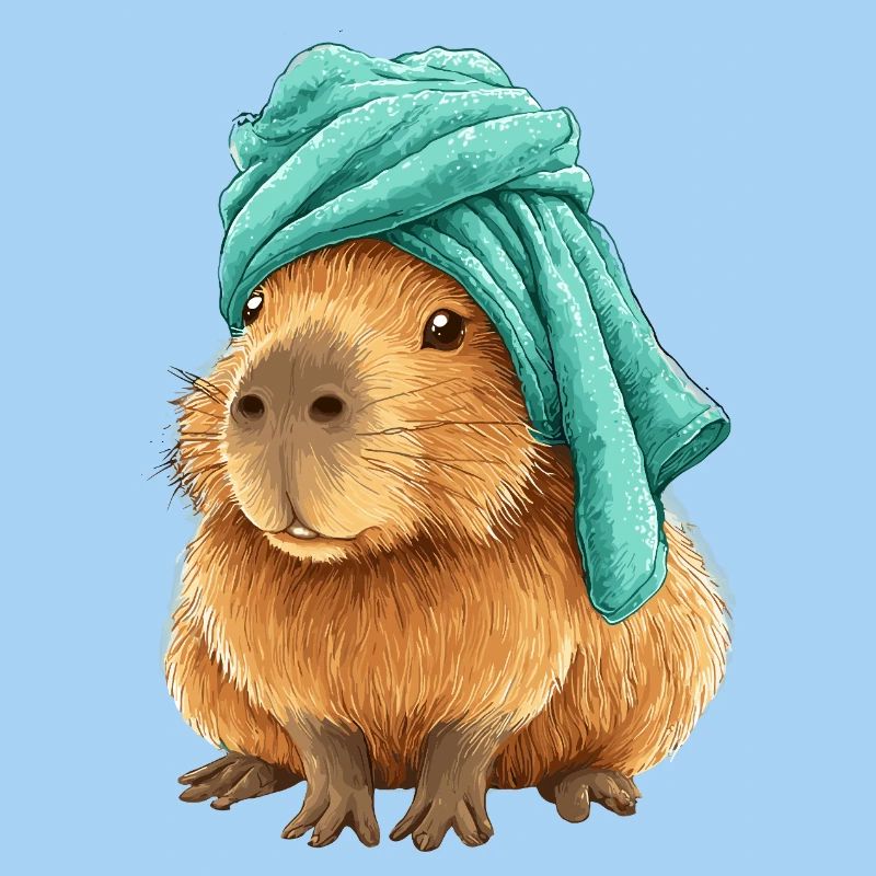 Wasserschwein mit Tuch