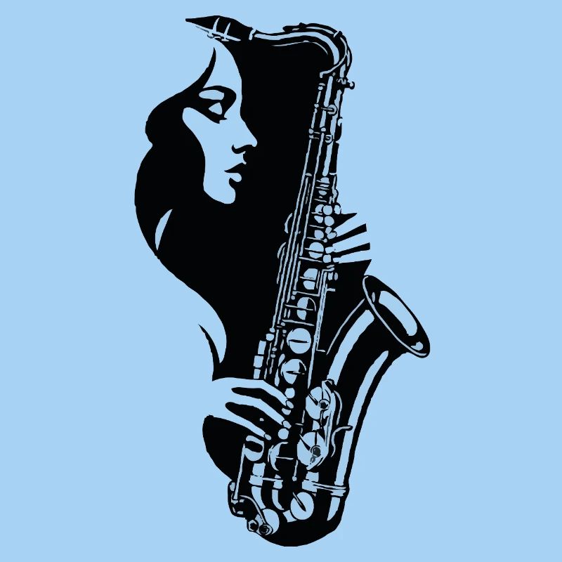 Frau mit Saxophon