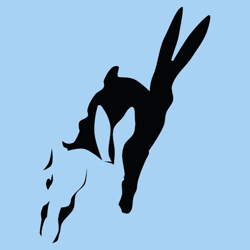 Bunny runs shadow bunny Easter bunny rabbit hop