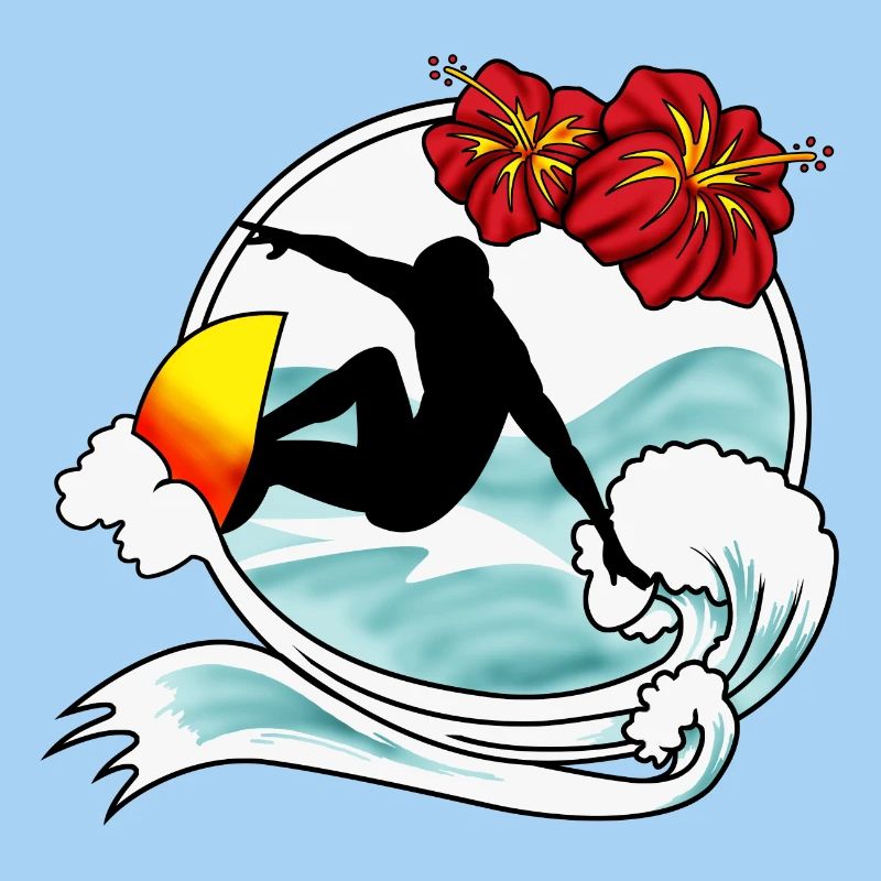 ein Surfer in der Welle