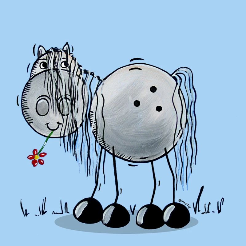 Pferd mit Blume