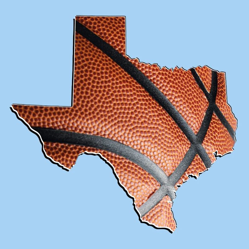Real Basketball in Texas State Map