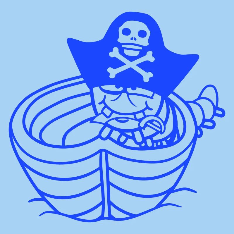 ver chenille pirate mignon pagayer boucanier bateau à rames