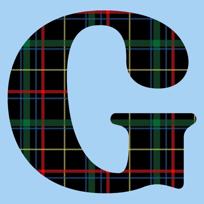 Monogramm g Schottischer Tartan