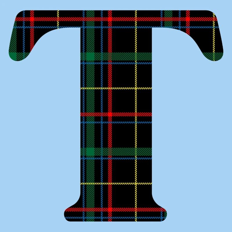 Monogrammed Scottish tartan t