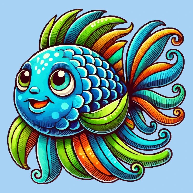 Bande dessinée de poisson