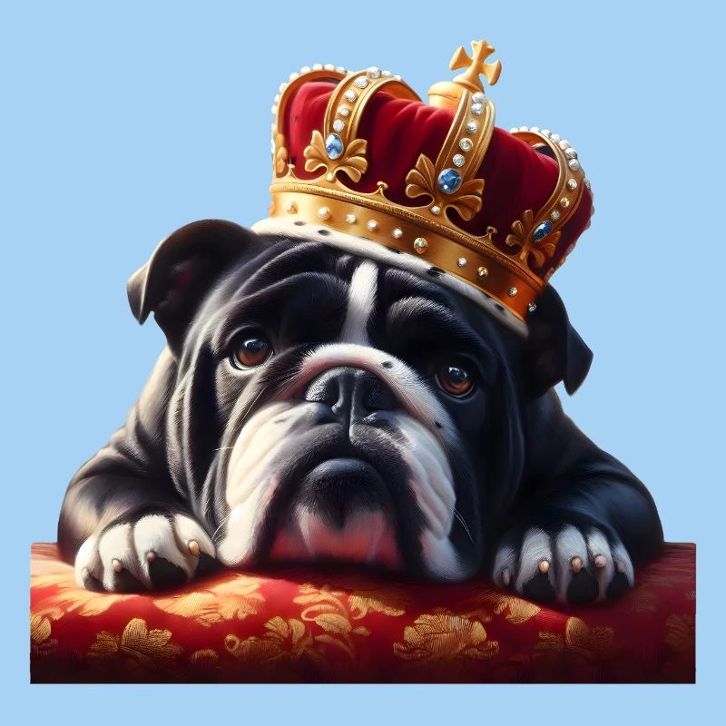Fauler Hund mit Krone