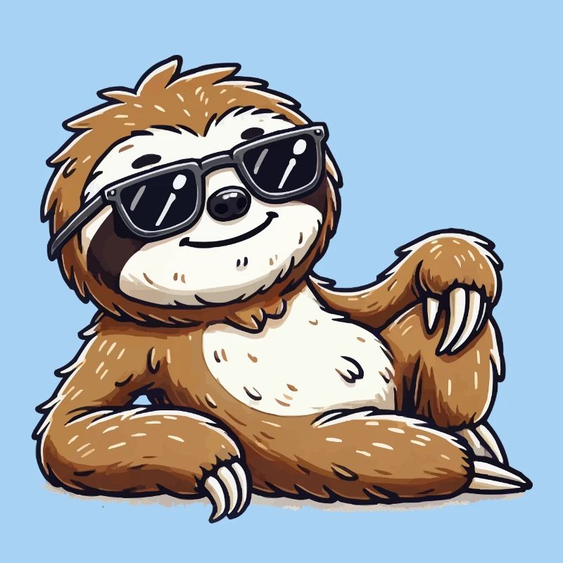 faultier sonnenbrille cool