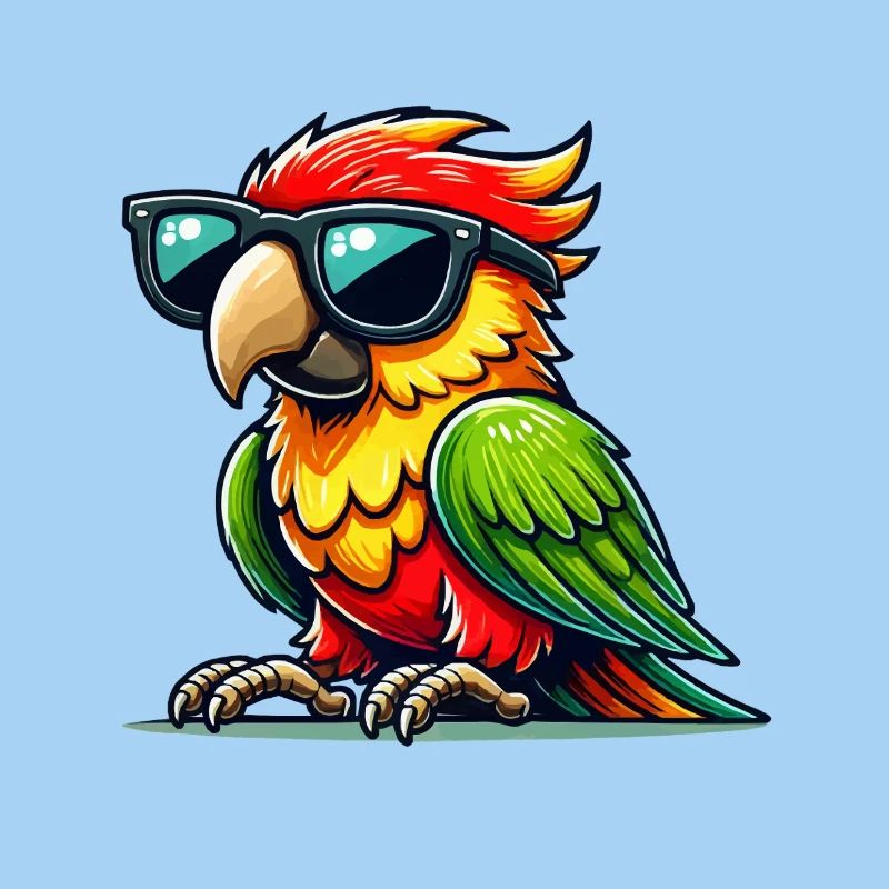 Lunettes de soleil perroquet Bande dessinée