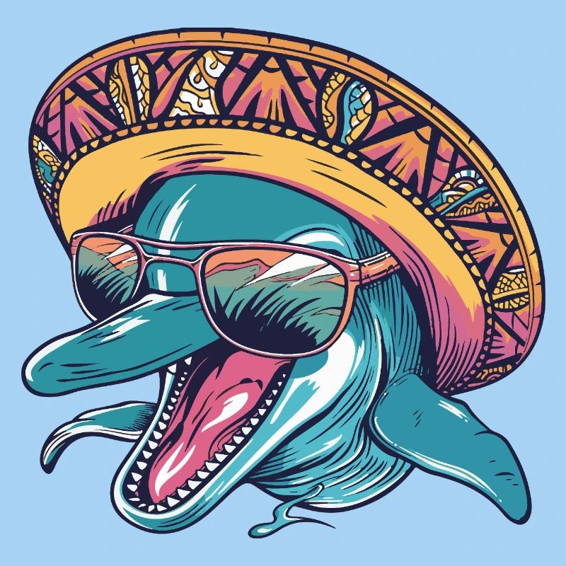 Dolphin Funny Sombrero