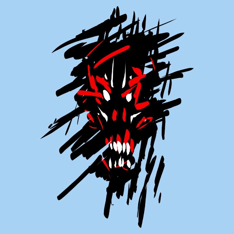 Devil horror graffiti