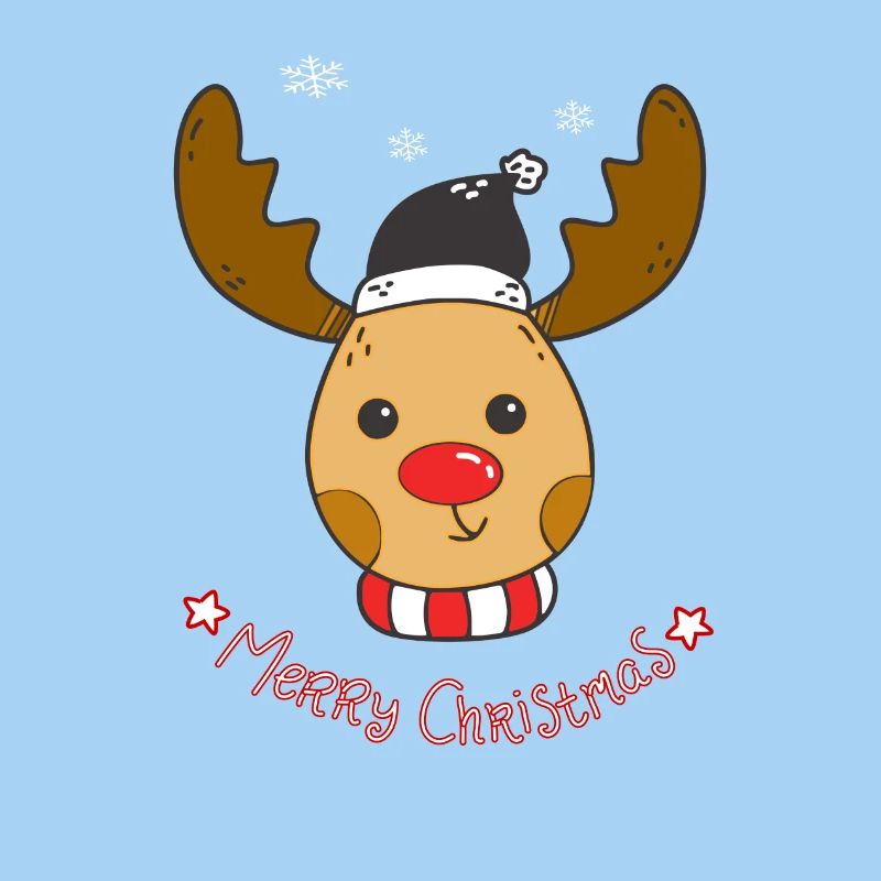 Conception de Noël mignon renne Rudolph