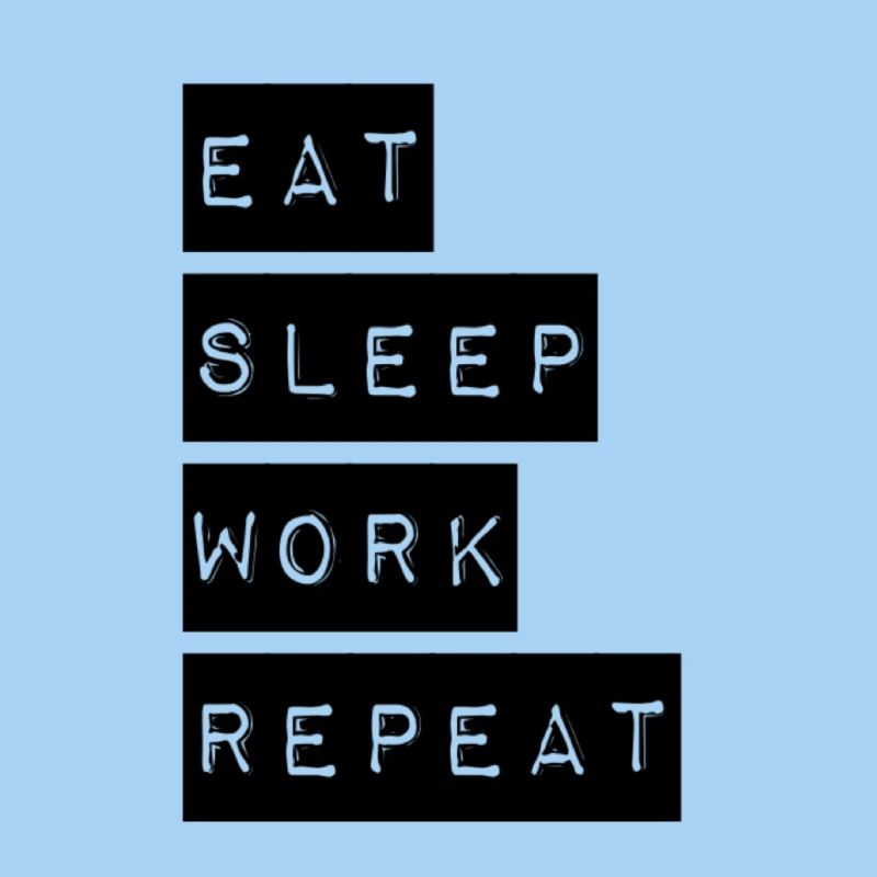 Abstract Eat, Sleep, Work, Repeat Pattern T-Shirt