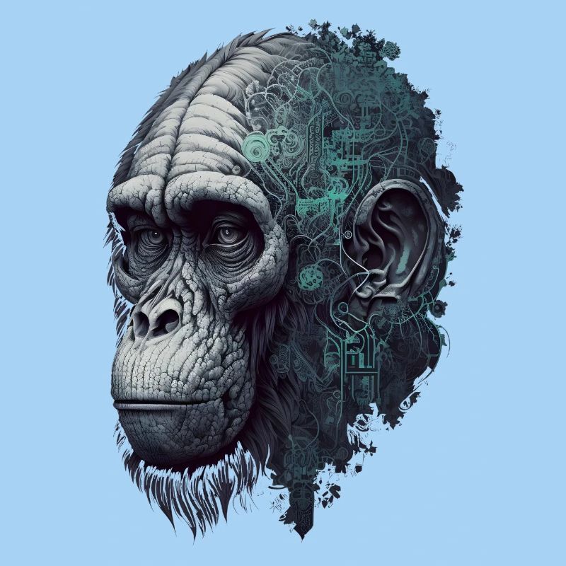 AI-controlled monkey