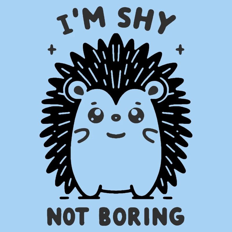 Schüchterner schwarzer Igel