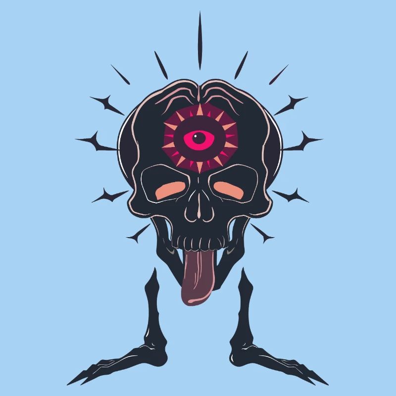 Skull with three eyes
