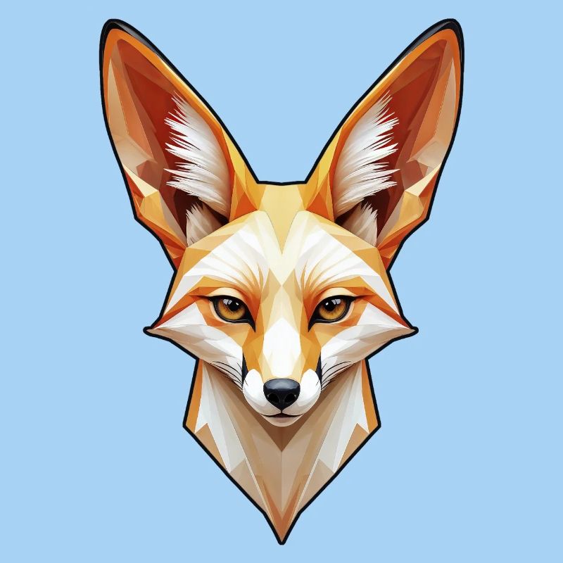 Fennec head in color