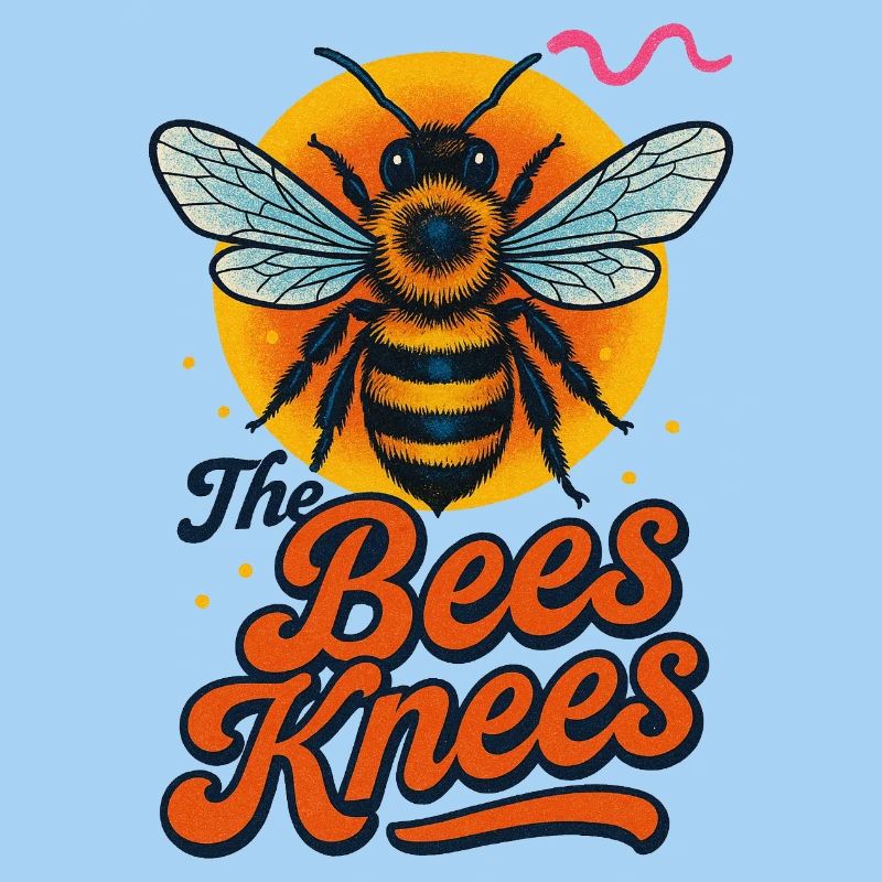 Bee and Knees Retro Typography Design