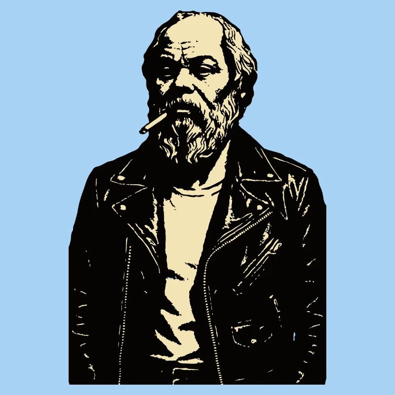 Socrates Ancient Greece Philosopher Noir Portrait