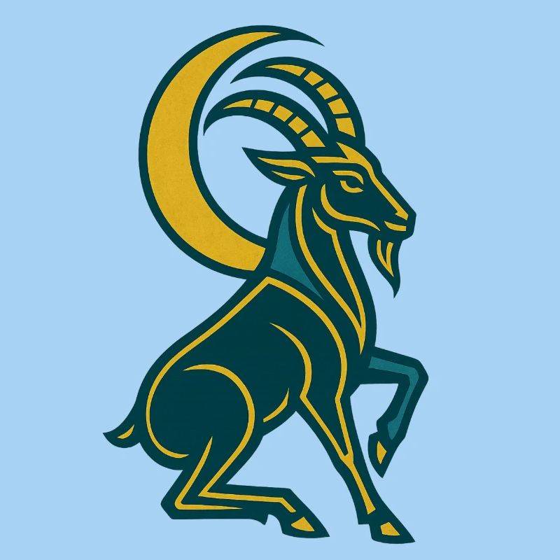 Art Deco Lunar Goat