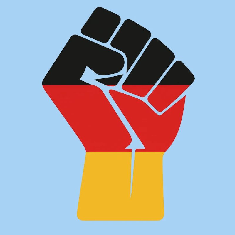 Flaggenfaust Kraft der Einheit