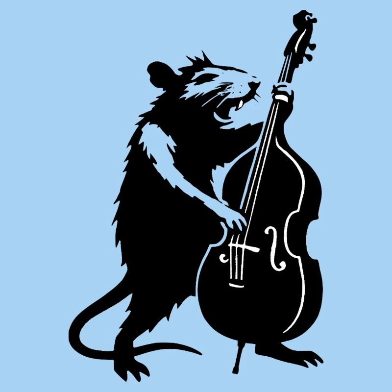 Ours avec violoncelle Monochrome