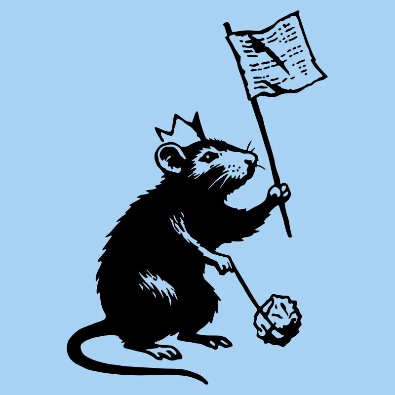 Rat with flag