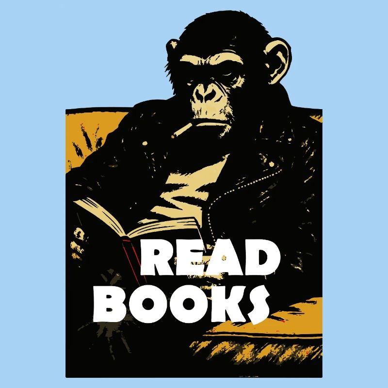 Chimp liest Bücher