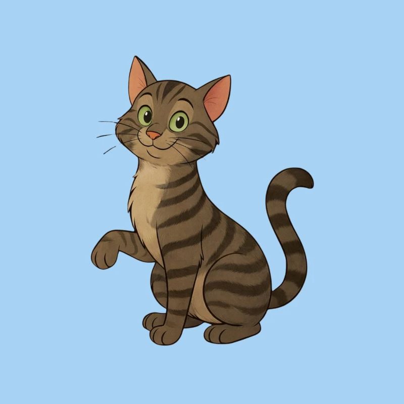 Freche getigerte Katze