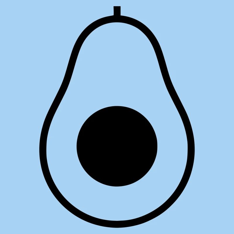 Avocado Half Pit, Icon