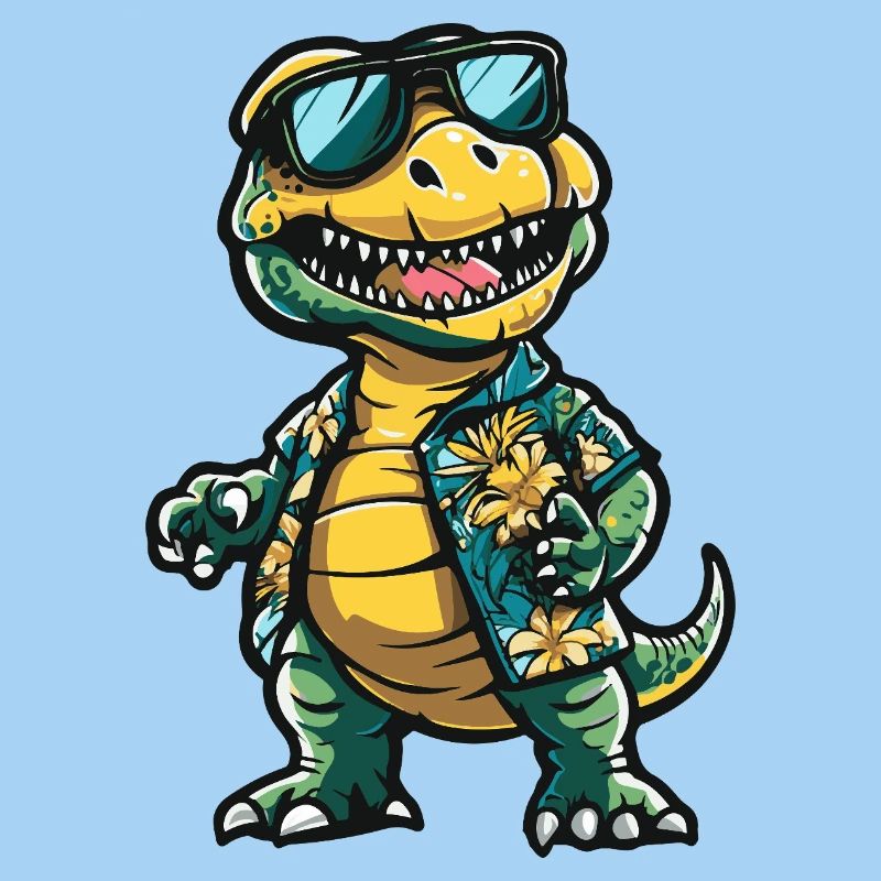 Dinosaur T-Rex Comic Holiday