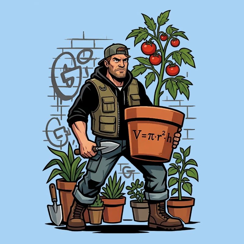 Gardener with tomato formula