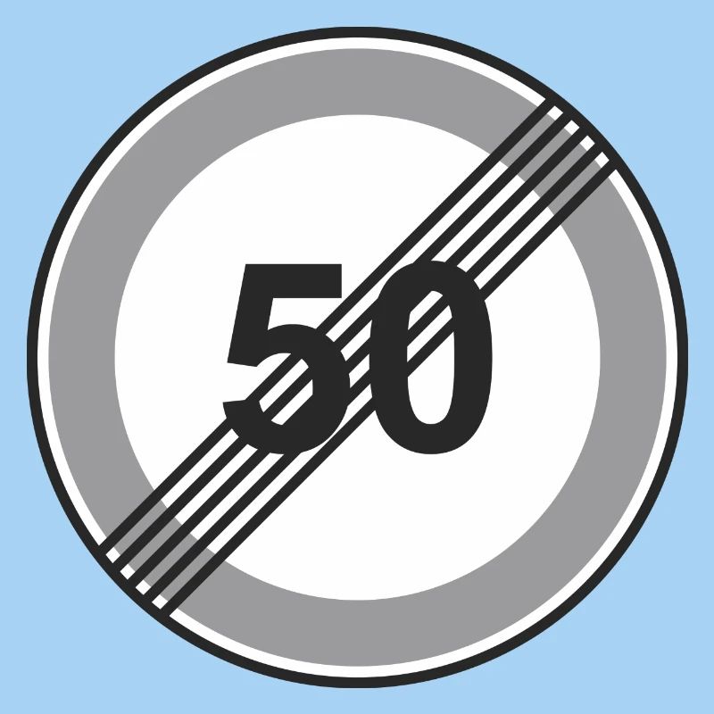Signe de la route 50 de restriction