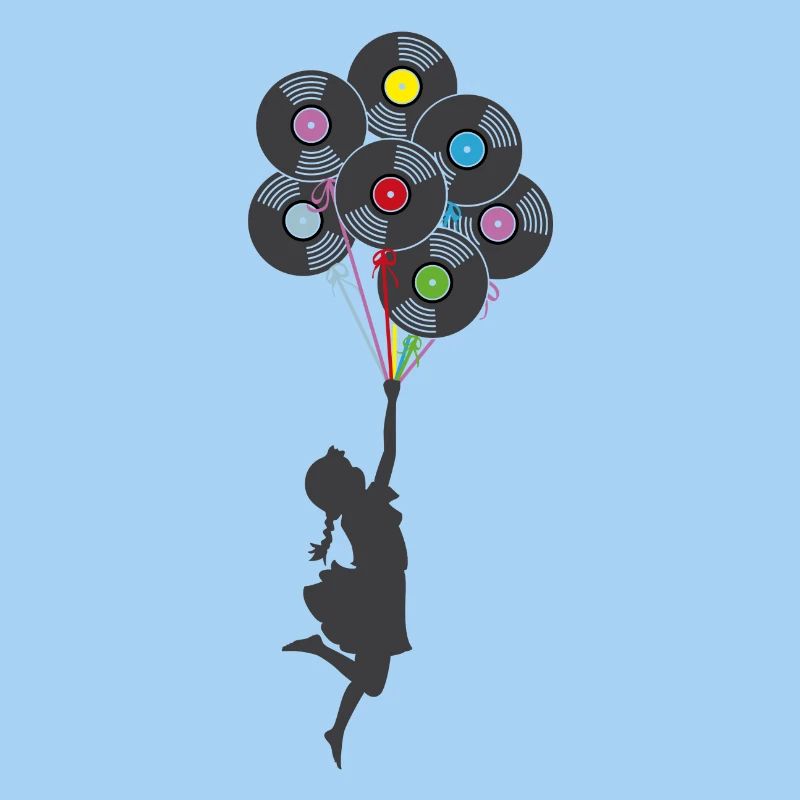 Fille vinyle ballons