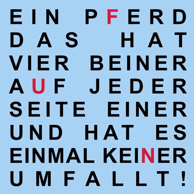 Ein Pferd, das hat vier Beiner