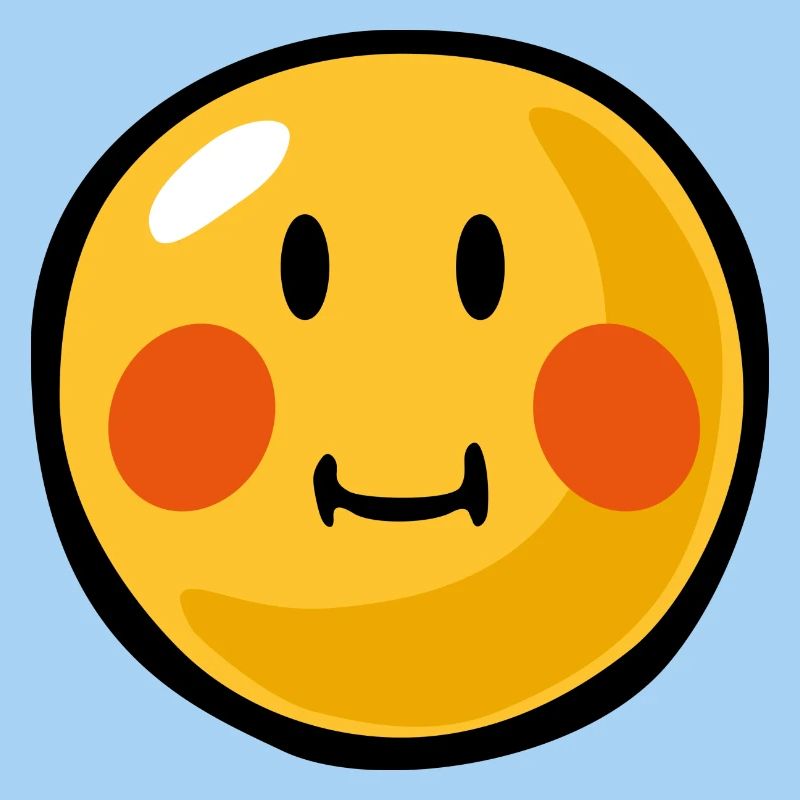 Smiley blushed