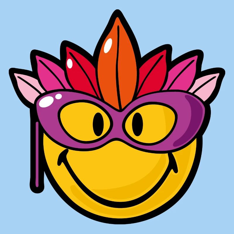 Smiley Mardi Gras