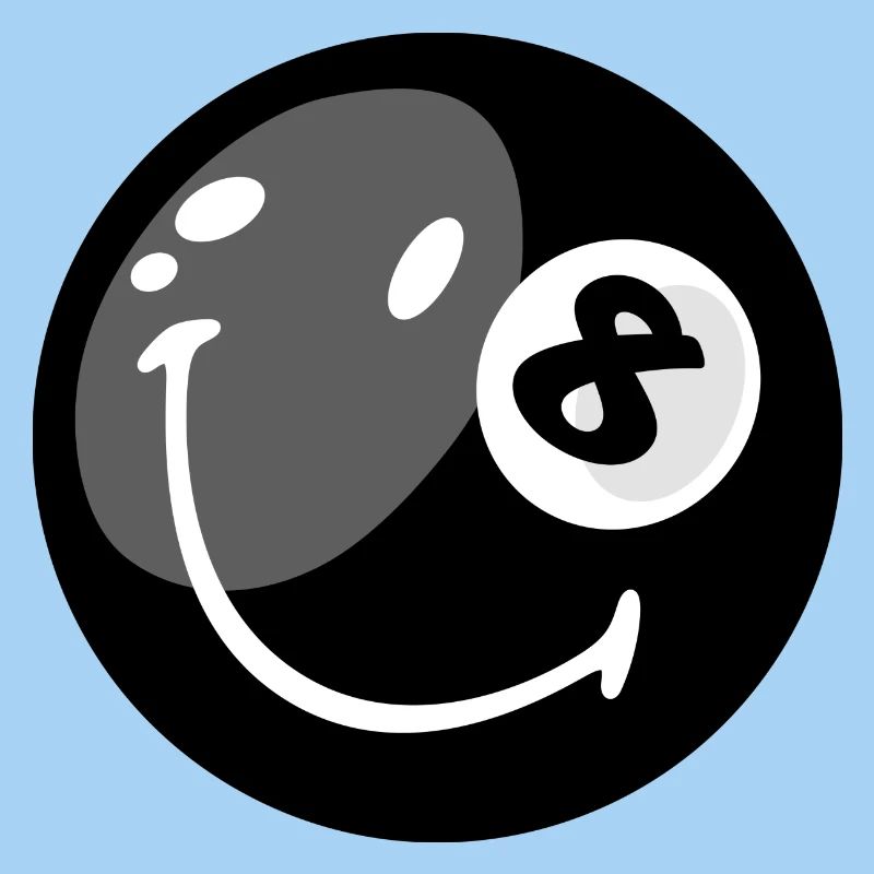 Smiley Pool Ball 8