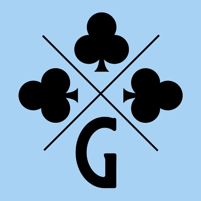 Letter g lucky clover