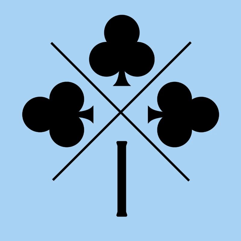 Letter i lucky clover