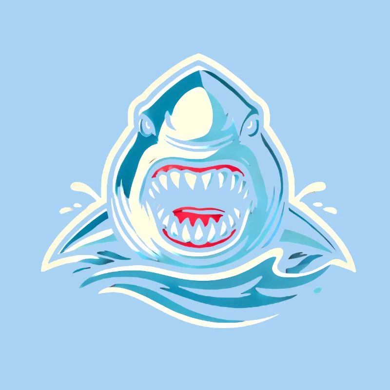 Fierce Shark Bite IllustrationFierce Shark Bite I