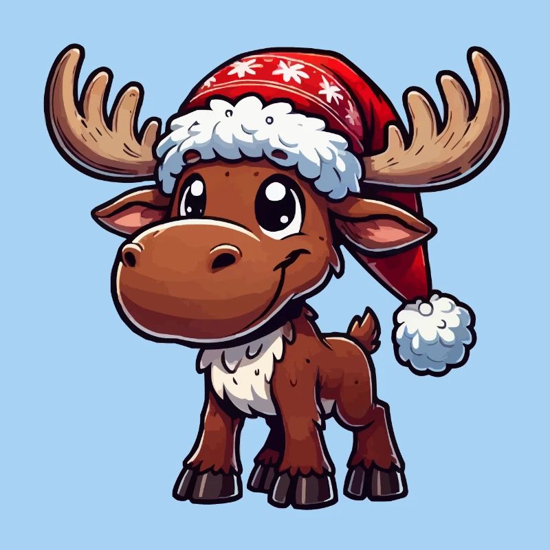 Deer Comic Christmas