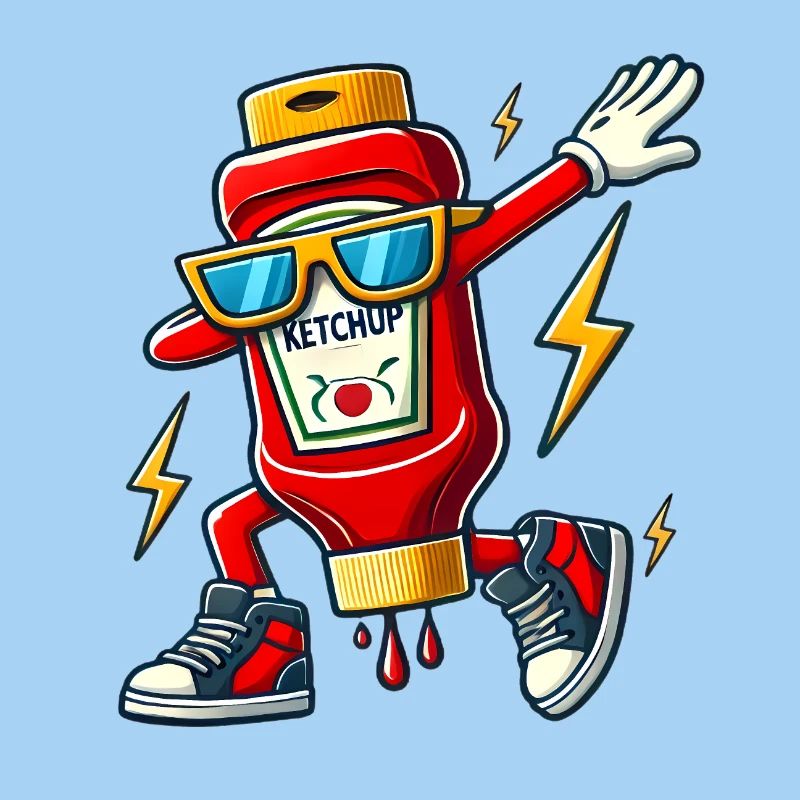 Ketchup Flasche Dab Design