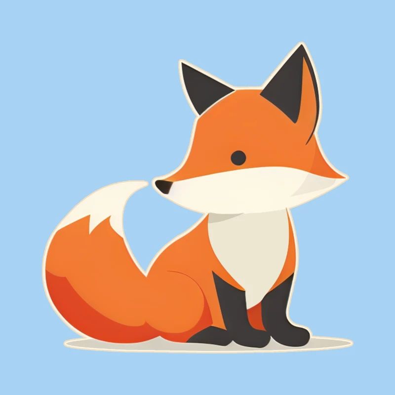 Cute Fox Logo, Fox Drawing