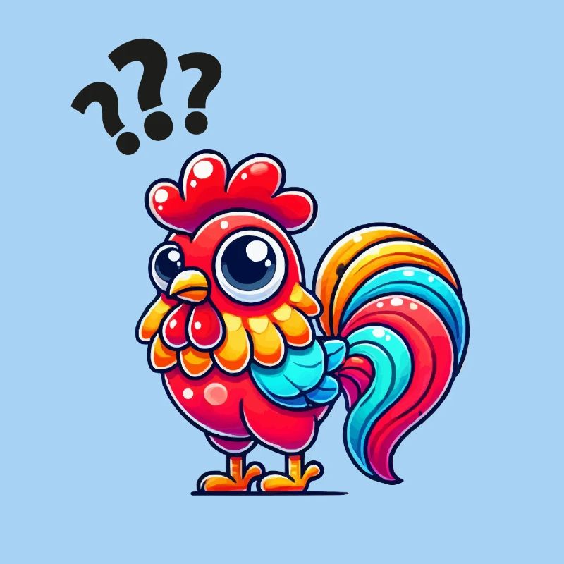 rooster rooster question mark