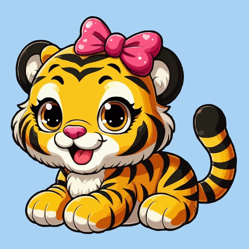 Mädchen Tiger