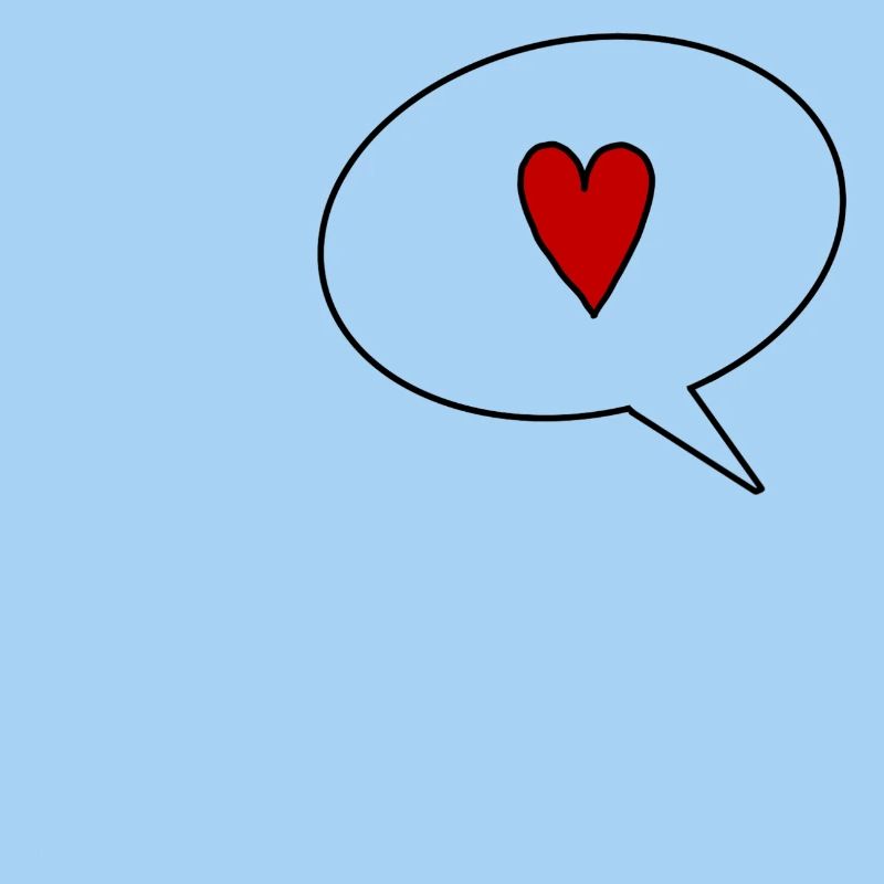 Bulle de dialogue avec cœur