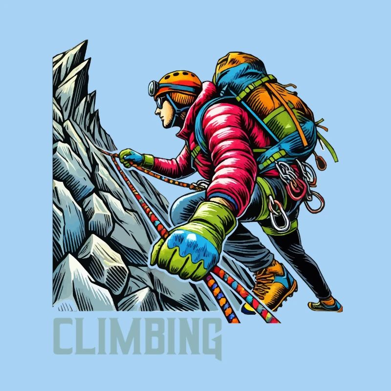 Bergsteiger Climbing